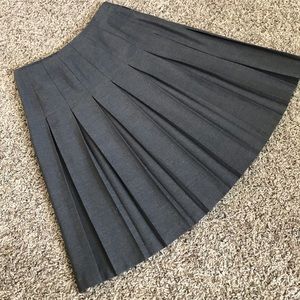 Beautiful charcoal gray wool blend pleated skirt